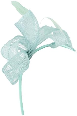 Claudia Sinamay &amp; Feather Headband Fascinator, from Elegance Boardmans (Aqua)