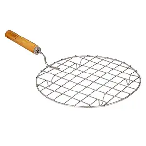 TruVeli Stainless Steel Papad Jali/Roti Roast Grill/Papad Roast Grill with Handle (19 x 25 x 5 cm)