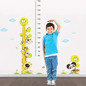 StickMe Forest - Panda - Theme - Size Measuring Chart Kids - Baby - Learning Education Nursery Pre School Kinder Garden Wall Sticker -SM723 (Multi Colour, Vinyl - 170cm X 150 cm )