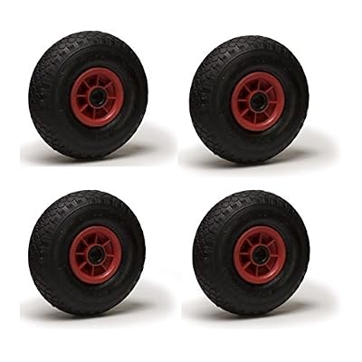 Roues-et-Roulettes.com Lot de quatre roues gonflables pour chariot 3.00-4 (2PR) 260 x 85 Alésage 20
