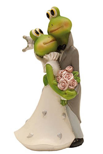 Cake Company Brautpaar: Frosch-König & Königin | aus Polyresin | Höhe: ca. 13 cm | lustiges & witziges Hochzeits-Paar für originelle Hochzeitstorte | nicht essbare Kuchen-Deko & Torten-Deko