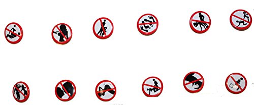 Preisvergleich Produktbild 12 Stück Stop *** Trend Pin Buttons Anstecker