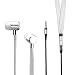 Produktbild Kopfhörer im Schnürsenkel Design | Stylishe In-Ear Kopfhörer mit Mikrofon 3,5mm Klinke für Apple IOS, Android usw. In Weiß