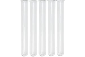 KING SCIENTIFIC Borosilicate Glass Test Tubes with Rim 125MM x 16MM (Pack 5)