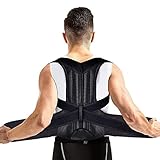 Back Posture Corrector, Upgraded Shoulder Posture Correction - MS.DEAR Adjustable Full Back & Shoulder Support for Men and Women - Reduce Lower and Upper Back Pains (Waist 29.5