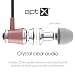 Produktbild Bluetooth In Ear Headphones Desire2 Listen [ESCAPE] Bluetooth 4.1 Earphones Stereo Magnetic Earbuds, APTX sound technology, Lightweight, Secure Fit for Sport, Gym with Built-in Mic, 2 sizes of earbuds and secure fit stabliser ear buds - Aluminium Alloy Rose Gold