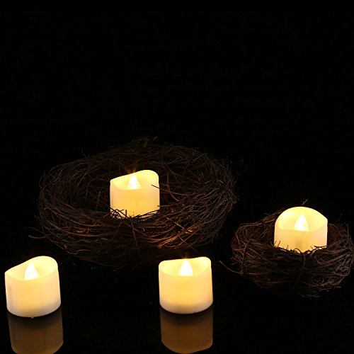Homemory 12 led flammenlose kerzen, 3.8cm elektrische flackernde batteriebetriebene teelichter, led votivkerzen warme weiße - 6