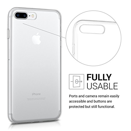 kwmobile Funda para Apple iPhone 7 Plus   8 Plus - Case para m  vil en TPU silicona - Cover trasero en transparente