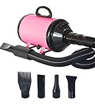 2 Temperaturoptionen: Normal und Warm.Temperaturbereich von ca. 43 bis 65 Grad, trocknet die Haare Ihrer Haustiere, um das nasse Fell schnell zu trocknen, um zu verhindern, dass Ihr Haustier sich erkältet, perfekt für alle Jahreszeiten