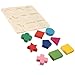 Homgaty Colorful Wooden Building Blocks 9 Shapes Plate Baby Kids Toy Educational