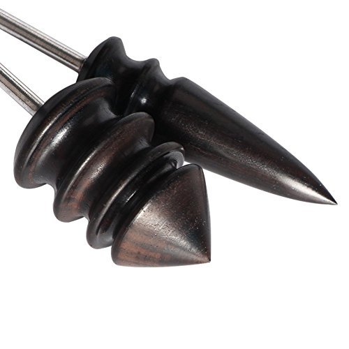 2 PCS Ebony Narra Leder Burnisher Dremel spitz zulaufende Spitze Leder Slicker poliert Drill - 6