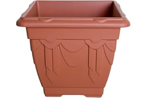 Whitefurze G02048 22cm Square Venetian Planter - Terracotta