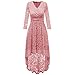 Produktbild  JUSTSELL 1950er Kleider für Damen Herbst,Frauen 50er Vintage Retro Kleider Blumen Spitze Abendkleid Lange Ärmel Cocktailkleid Reißverschluss Brautjungfer Hochze Kleider