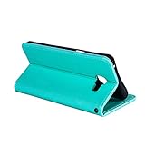FESELE Rose Blume Schutzhülle für [Samsung Galaxy A3 2017] Brieftasche Hülle Leder Tasche Flip Case Handyhülle mit Standfunktion und Magnetverschluss Muster, Samsung Galaxy A3 2017 Schmetterling Butterfly Rose Flower Strap Bookstyle Retro Flip Hülle Wallet Cover Kartenfach Ledertasche Leder-Mappen-Karten-Slot-Abdeckung für Samsung Galaxy A3 2017 + Blau Eingabestift Stylus Touch Pen-Grün - 3