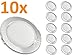 Produktbild LED Einbau-Leuchten SET 230V 10 Stück RX-3 Alu [LED Einbau-Strahler flach} GX53 LED-Leuchtmittel 3,5W, Lichtfarbe tageslicht/neutral weiss [IHRE VORTEILE: geringe EINBAUTIEFE, hervorragende LEUCHTKRAFT, LICHTQUALITÄT und VERARBEITUNG]