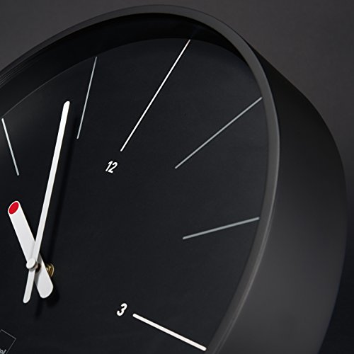 Sigel WU113 moderne, große Design Funk-Wanduhr, Modell ondo, schwarz, Ø 36 cm, reddot design award 2014 Gewinner - 2