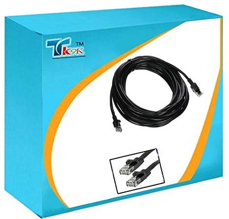 12 Meter CAT5E Ethernet RJ45 Patchkabel mit schwarzer Farbe, Ethernet Netzwerkkabel mit zwei hochwertige RJ45 Stecker, Suite für 10Mbps/100Mbps/1000Mbps Netzwerk