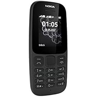 Nokia 105 2017 Telefono Cellulare, Display 1.8'', 4 MB, Nero [Italia]