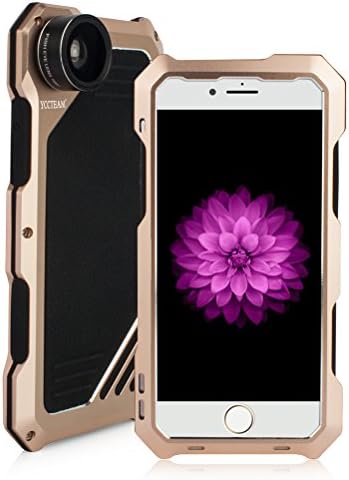 iPhone 7 Camera Lens Kit, YCCTEAM 3 in 1 Lens Kit, 198° Fisheye + 15X Macro + 0.63X Wide Angle Camera Lens with 4.7 Inches IP54 Dustproof Shockproof Aluminum Case and Glass Screen Protector