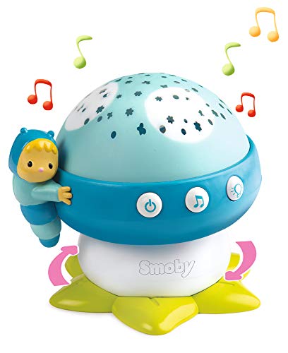 Smoby 110118 Cotoons Gute-Nuit Musique Jouet Veilleuse Bébé Lampe Bébé Bleu