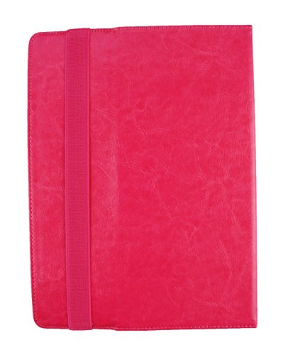 Emartbuy® Excelvan M1009 10.1 Zoll Tablet PC Universal ( 9 – 10 Zoll ) Hot Rosa Premium PU Leder Multi-Angle Exekutive Folio Geldbörse Tasche Hülle Rosa Interior Mit Card Slots + Rosa Eingabestift - 7