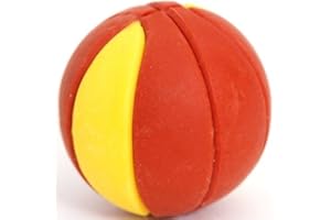 Jolie gomme Iwako forme ballon de basket marron-jaune