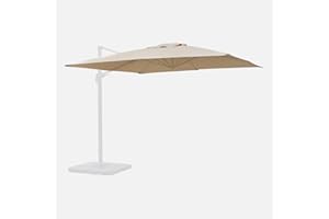 Alice's Garden - Lona Beige de Recambio para Sombrilla de jardín 3x3 m