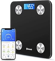 Bluetooth Body Fat Scale Digital Bathroom Scales iOS Android app Wireless Body Composition Monitor for Body Weight Body...
