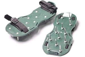 GARDEN PLEASURE Rasenbelüftungs-Sandalen Rasenlüfter Rasen Garten Vertikutierer Belüftung 13 Nägel grün
