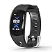 Produktbild BAIYI Tracker Watch und Herzfrequenz-Monitor wasserdicht Smart Bracelet Sports Herzfrequenz-Druck-Tracker kompatibel mit Android IOS,A