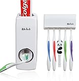 Toothpaste Dispenser Automatic Toothpaste Squeezer and Brush Holder Set