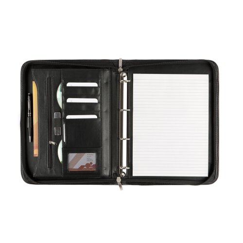 Cescahide - Carpeta portadocumentos cremallera anillas cuero artificial tama o A4 color negro reviews Cescahide - Carpeta portadocumentos cremallera anillas cuero artificial tama o A4 color negro
