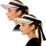 Diseño plegable: este sombrero de paja de verano se puede doblar sin deformarse, fácil de llevar, se lo puede poner cuando haya sol y lo puede guardar en su bolsa cuando no haya luz solar.