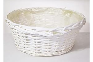 Zelda Bomboniere Cesto Tondo Bianco D. 36 Alto 16