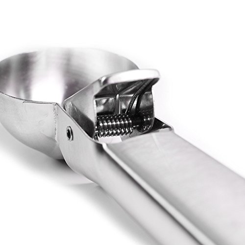 aeye Eisportionierer aus Edelstahl mit Trigger, Cookie Teig und Wasser Melone Scoop - 4