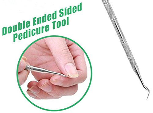 Eingewachsene Zehennagel Korrektur Heber File Clean Installation Tool Pediküre Fuß Nagelpflege Haken Double Ended Sided Neu - 6