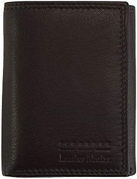 Walter Mens TRI-FOLD Soft Leather Wallet - PF52P - Leather Wallets (Dark Brown)