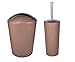 Produktbild Kela WC-Garnitur-Set MARTA, 2-tlg., WC-Bürste + Schwingdeckeleimer, 5L, Kunststoff, taupe-silber, matt, WC-Bürste im modernen Look, edle Badezimmeraccessoires