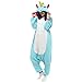 Produktbild KiKa Monkey Kinder Einhorn-Karikatur-Flanell-Tierneuheit-Kostüme Cosplay Pyjamas (S:148-160CM, Erwachsen-Blau)