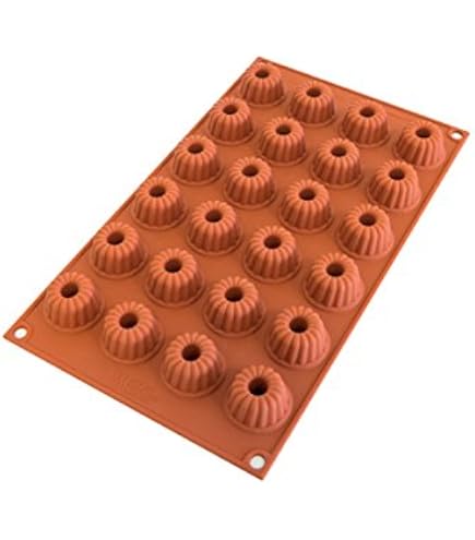 Moule Silicone Charlotte Silikomart SF154 - 8 Cavités, Volume Total 816 Ml, Rouge Brique - Pour Four, Congélo, Lave-vaisselle - 10