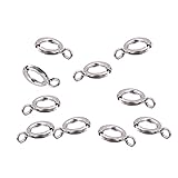 Material: 925 Sterling Silber Baoblaze 10x Runde Federring Verschluss, Karabiner Verschluss, Kettenverschluss, Karabinerverschluss, Schmuck Handwerk Basteln - Silber, 5 mm