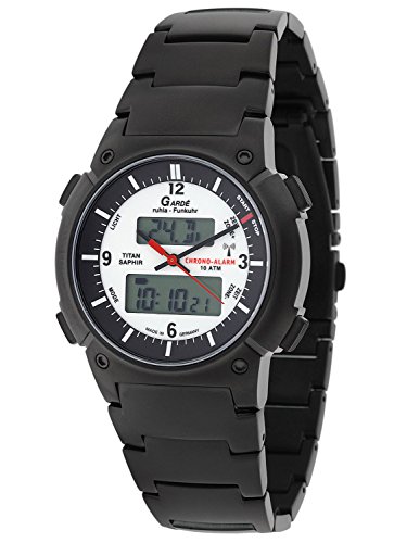 Funkuhr Garde FU-Business-Alarm 20-16CM - Titan - Saphir - Chrono Funkuhr Garde FU-Business-Alarm 20-16CM - Titan - Saphir - Chrono