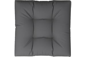 vidaXL Palettenkissen, Palettenauflage für Europaletten, Palettenpolster Palettensofa Outdoor Indoor, Sitzkissen, 80x80x12cm Grau Stoff