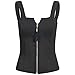 Produktbild Mountxin Women Zipper Vest Tank Top Slim Solid U-Neck Vest Slim Fit Top Bowknot Shirt - Black(3XL)