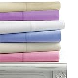 Linens Limited 100% Brushed Cotton Flannelette Fitted Sheet, Pink, Cot