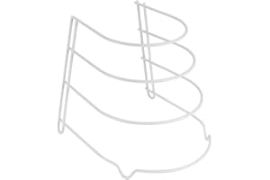 NOBILE LOVELYCARE Porta tegami a 4 posti ORIZZONTALE in metallo bianco 26,5cm x24,5cmx24 salvaspazio sotto lavandino organizer pentole