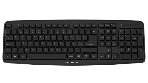 Tacens Anima AAK0+ - Teclado para ordenador (teclas de perfil bajo, ergonómico, USB) color negro