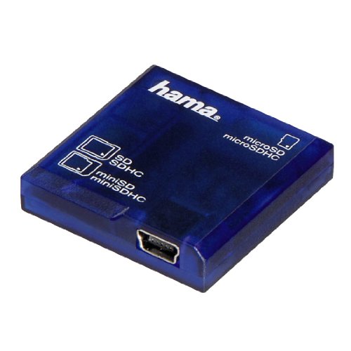 Hama Kartenleser "SD All in One" (u.a. microSD/SDHC, SD/SDHC, MMC, USB 2.0), blau