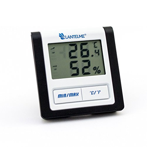 Lantelme 5859 Digital Thermometer - Hygrometer mit MinMax Funktion. Klein und Kompakt, auch ein Idealer Reisebegleiter