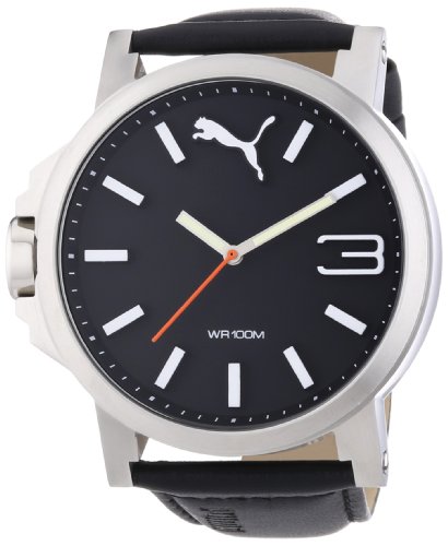 Puma Herren-Armbanduhr XL Ultrasize Analog Quarz Leder PU103461001 Puma Herren-Armbanduhr XL Ultrasize Analog Quarz Leder PU103461001